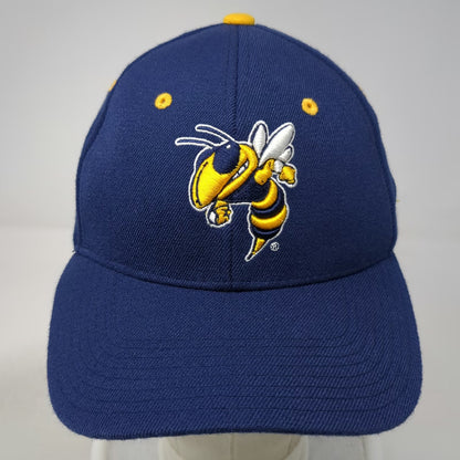 Georgia Tech Yellow Jackets NCAA Zephyr Blue White Hat Cap S Fitted Stretch
