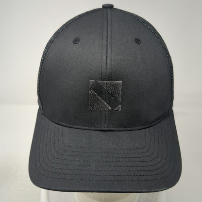 Richardson Trucker Hat Black L Mesh Snapback Simpson Strong-Tie Side Patch Logo