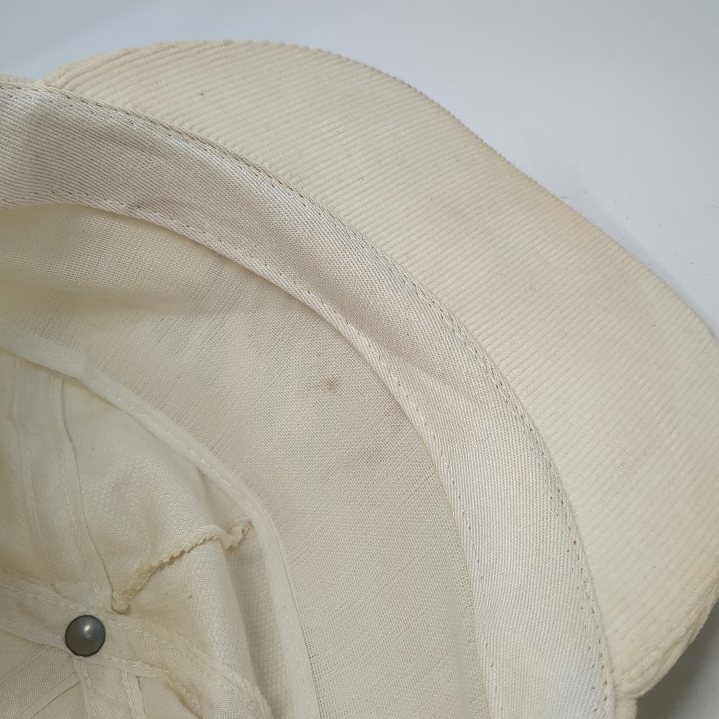 University Square 5 Panel Beige Blue One Size Corduroy Script Snapback Hat