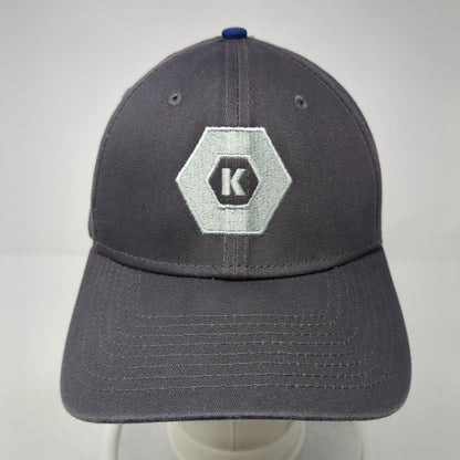 New Era 39Thirty Fitted Hat Gray Large/XL Embroidered Logo Vent Holes