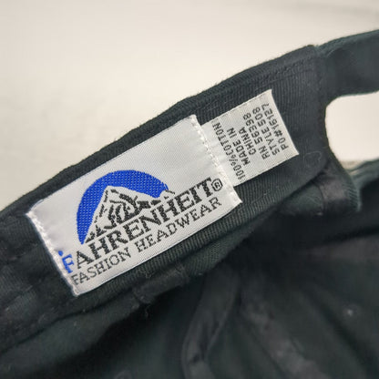 Fahrenheit Quest Aircraft Aviation Logo Black OSFM Baseball Cap Hat Strapback