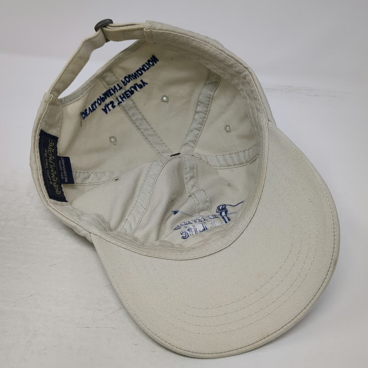 Dorfman Pacific Baseball Cap Beige One Size ALS Therapy Development Golf hat