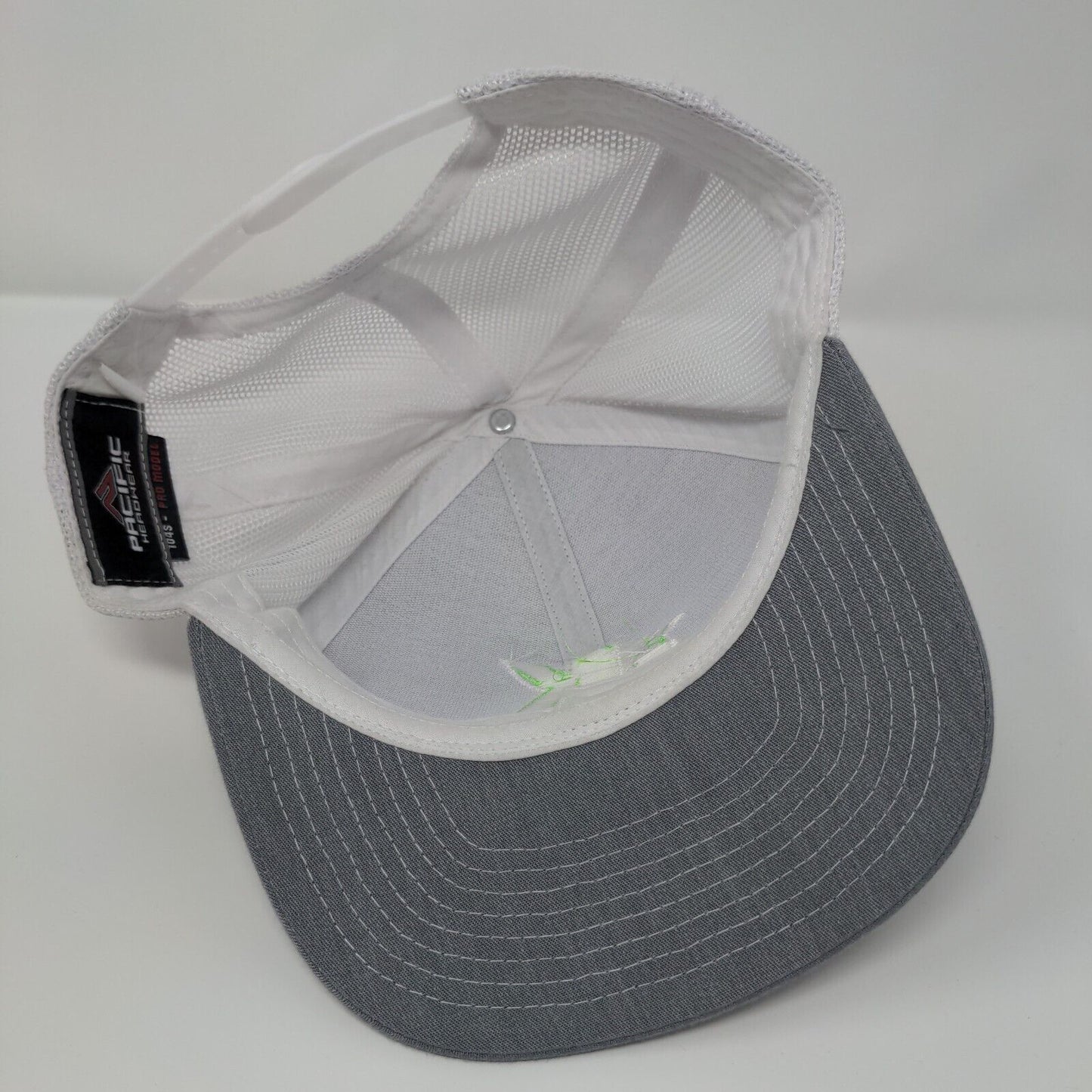 JK Snapback Trucker Hat Gray One Size Adjustable Mesh Back Pacific Headwear