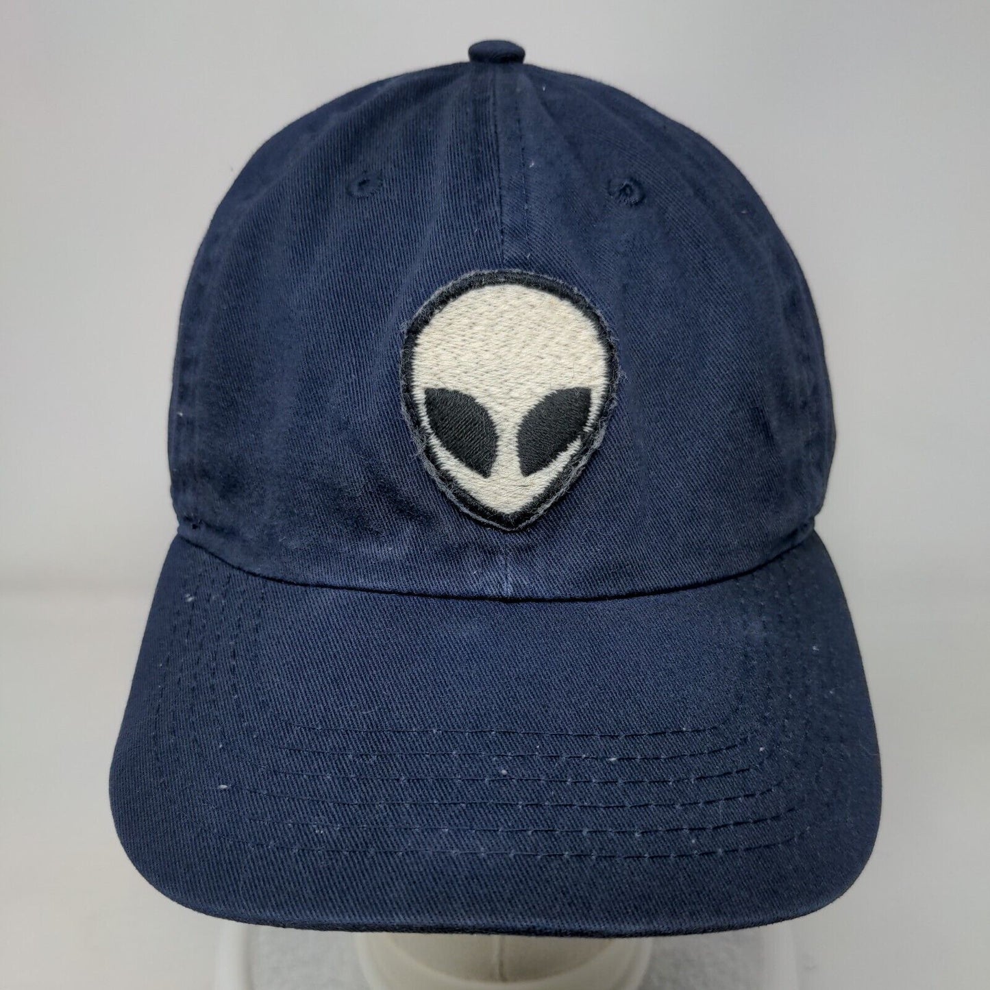 Alien Head Patch Slideback Hat Blue OSFA Adjustable 6 Panel Newhattan