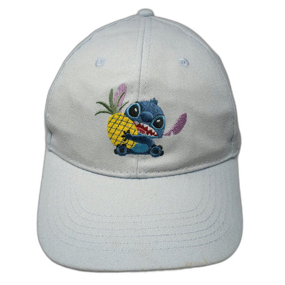 Disney Snapback Blue Hat OSFM Stitch Pineapple Embroidered Graphic Cotton Cap