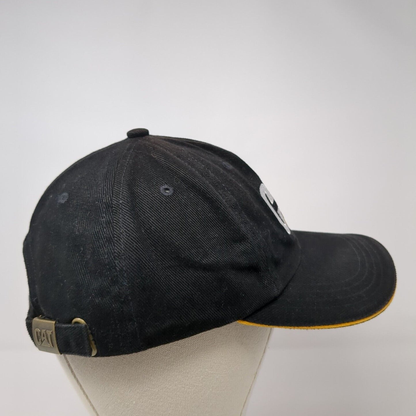 CAT Slideback Hat Black One Size Adjustable Embroidered 6 Panel Cyrk Cotton