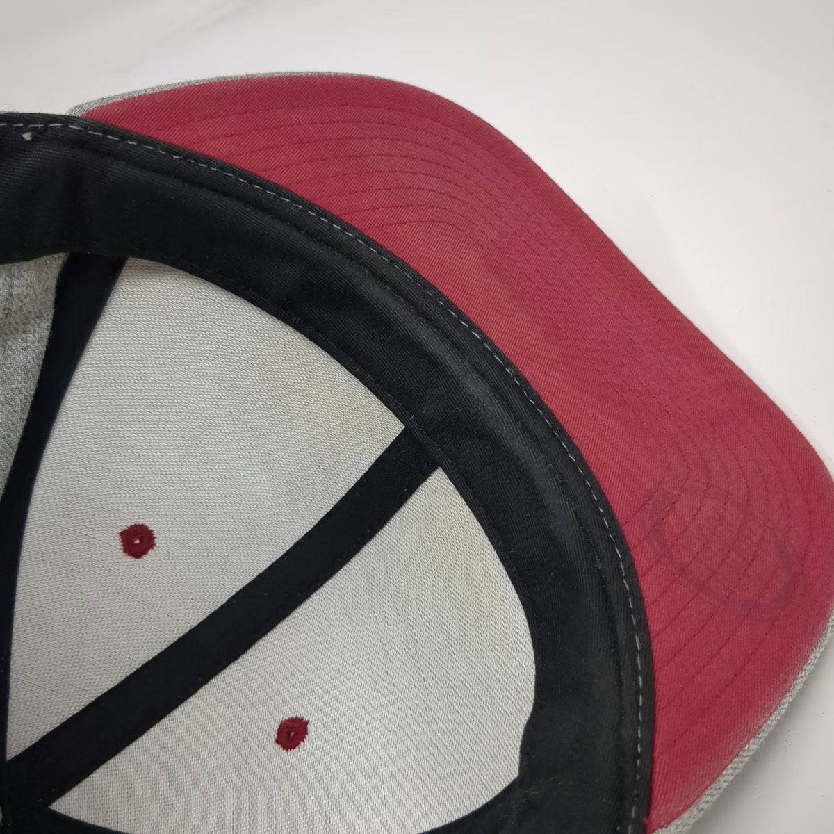 Hooey Snapback Gray One Size Hat Flat Brim Red Logo Patch Wool Blend Baseball