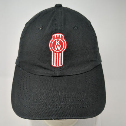 KW Kenworth Strapback Hat Black One Size Adjustable Embroidered 6 Panel Cotton