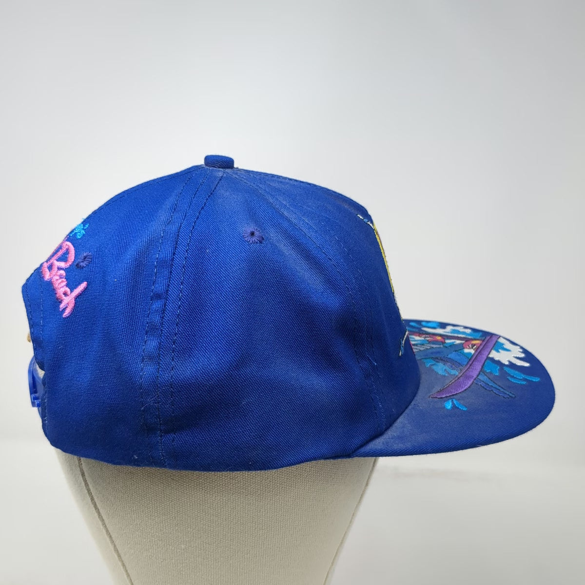 Disney Blizzard Beach Ice Gator Blue Snapback Hat One Size Made in USA Graphics