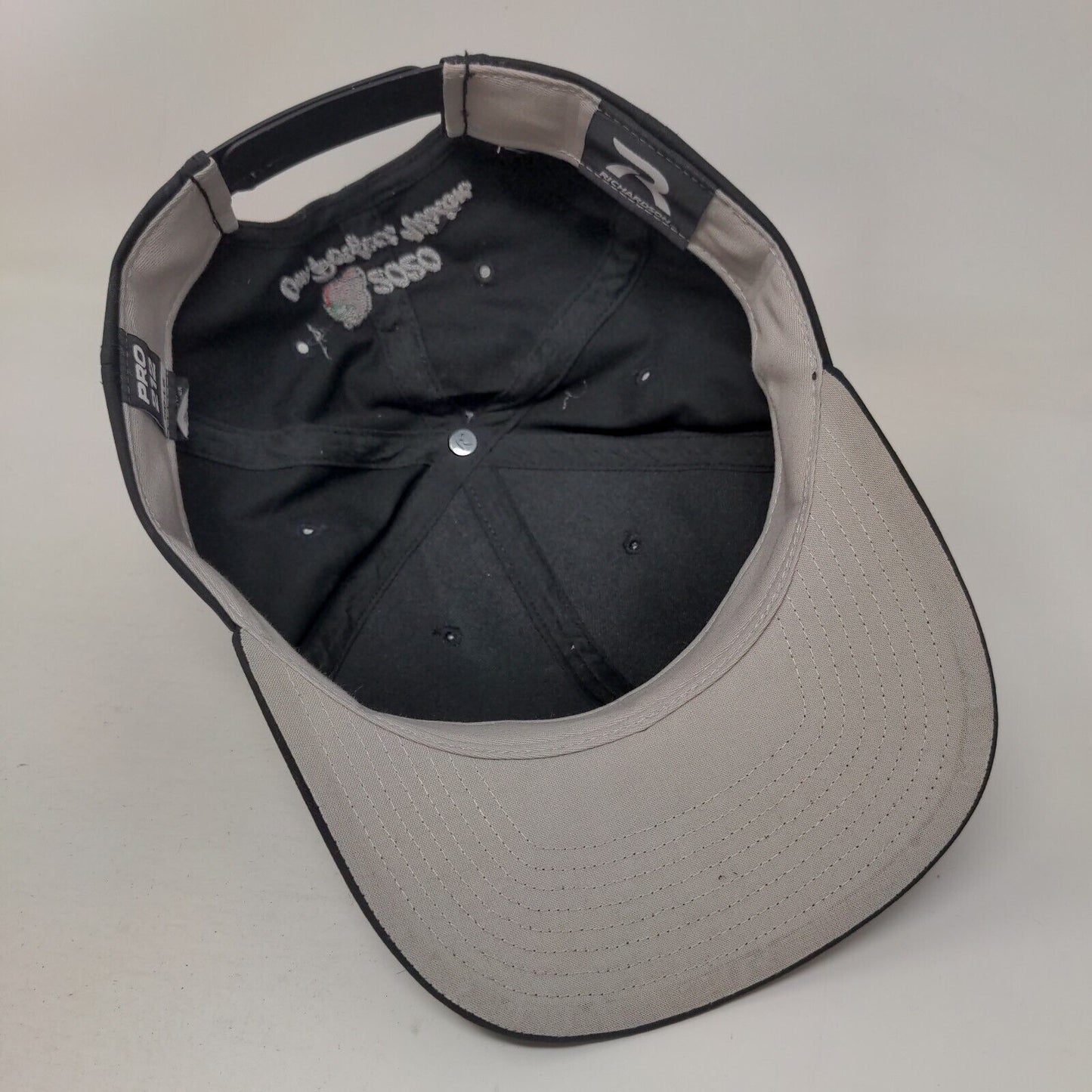 Cool Strawberry Snapback Hat Black M/L Embroidered Richardson Pro 212