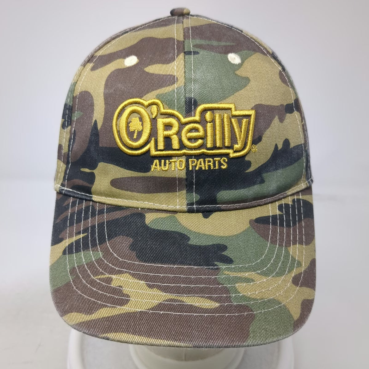O'Reilly Auto Parts Baseball Cap Green Camo One Size Strapback Embroidered Hat