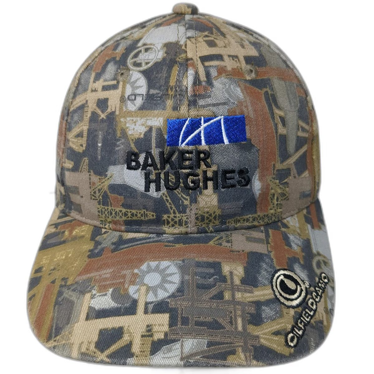 Oilfield Camo Baker Hughes Baseball Cap Gray One Size Strapback Hat Industrial