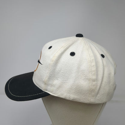 Nike Snapback White Black Swoosh Embroidered Circle Contrast Bill Hat Vintage