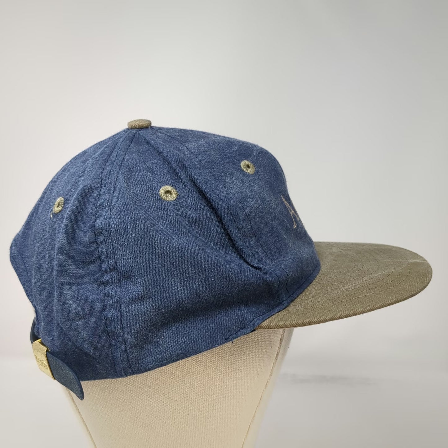 Kati Baseball Cap Blue One Size Apple Logo Slideback Two Tone Hat Vintage