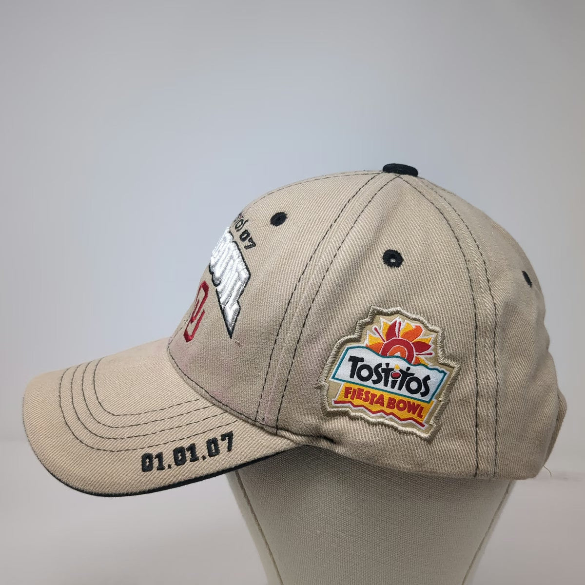 TOW NCAA Boise State Oklahoma 2007 Fiesta Bowl Beige One Size Cap Hat Matchup