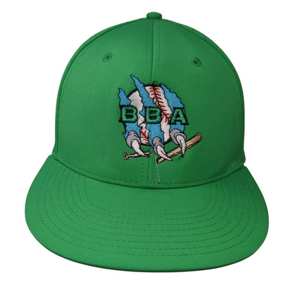 BBA Claws Fitted Hat Green Medium Embroidered Logo Laser Cut The Game