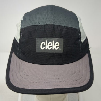 Ciele Athletics 5 Panel Black Gray One Size Running Training Hat Mesh Breathable