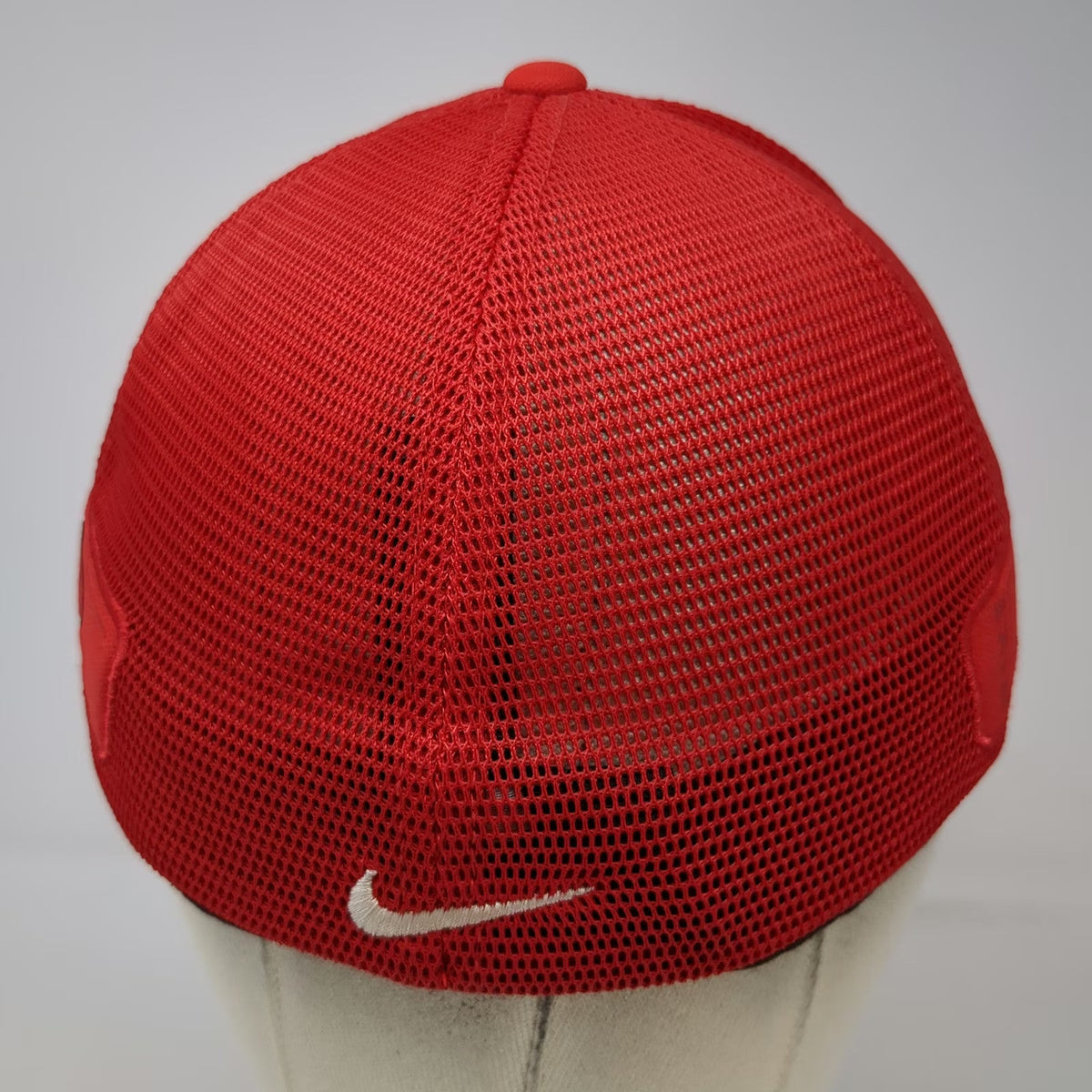 Nike Baseball Cap Red M Tiger Woods TW Logo Vapor RZN Mesh Back Golf Hat