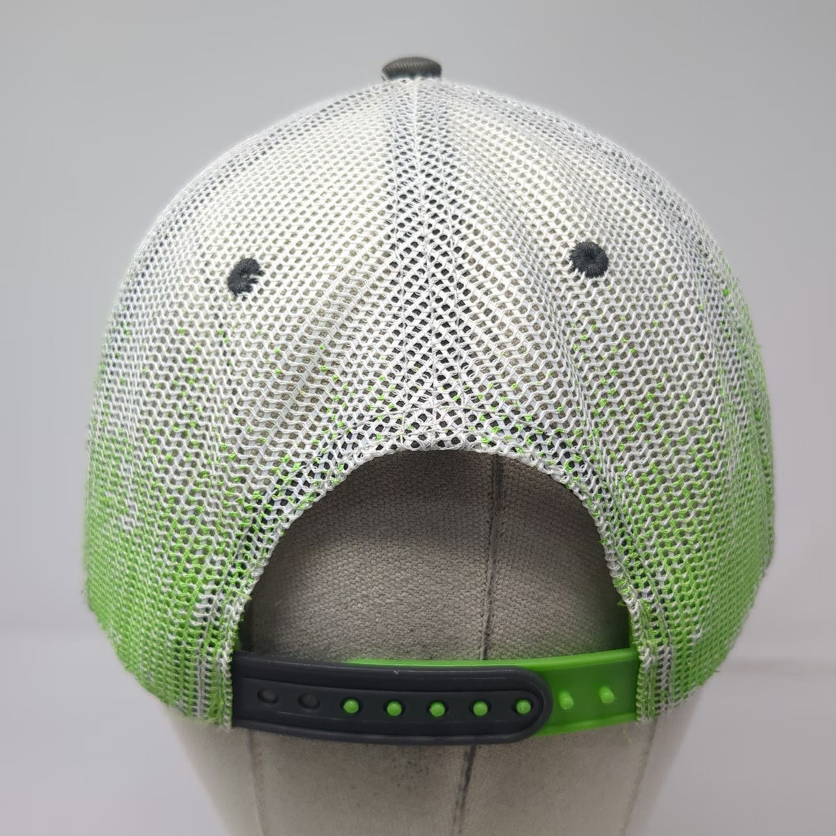 Cap America Builders Capital Trucker Hat Gray Green One Size Mesh Snapback