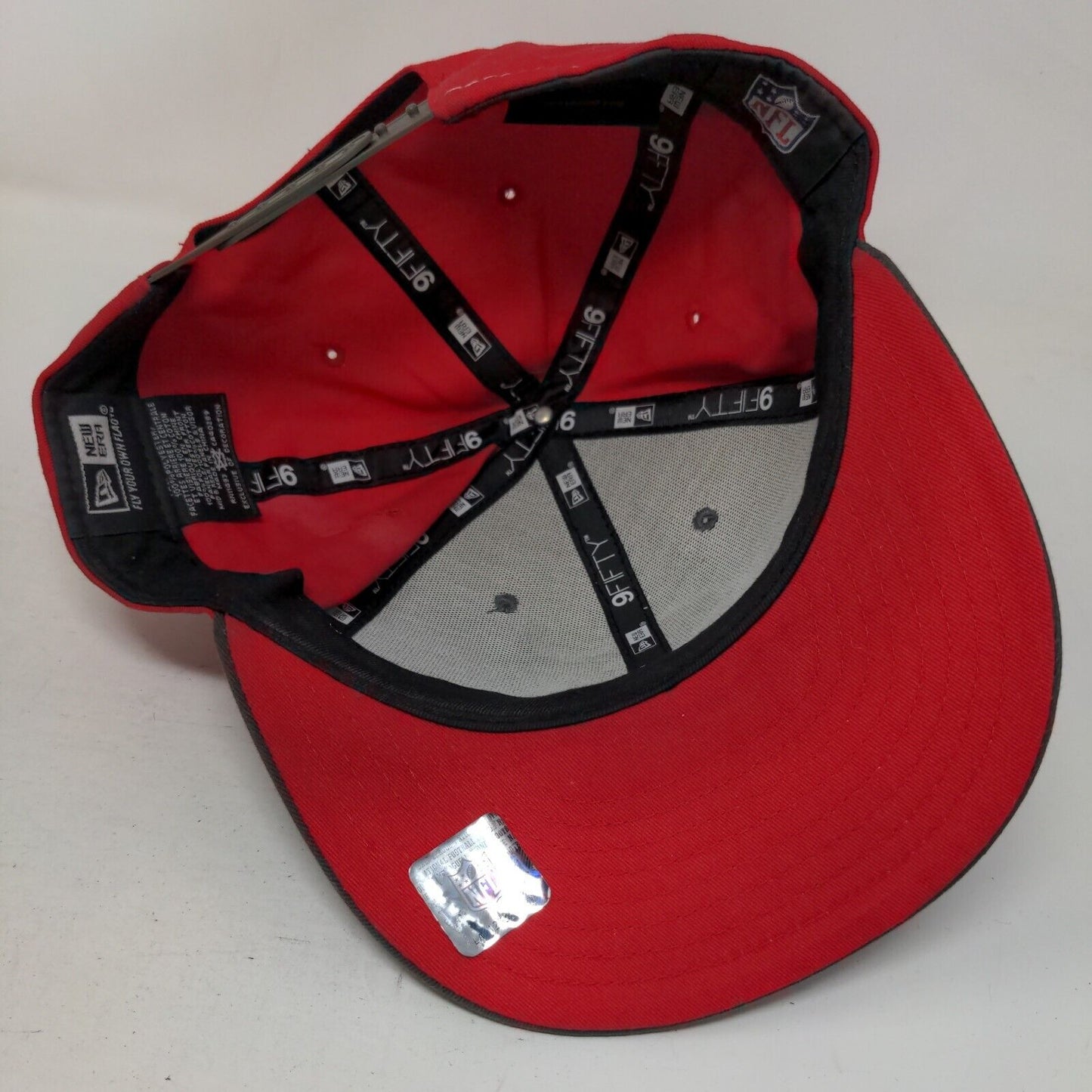Tampa Bay Buccaneers Snapback Hat Gray Red M/L All Over Print New Era 9Fifty