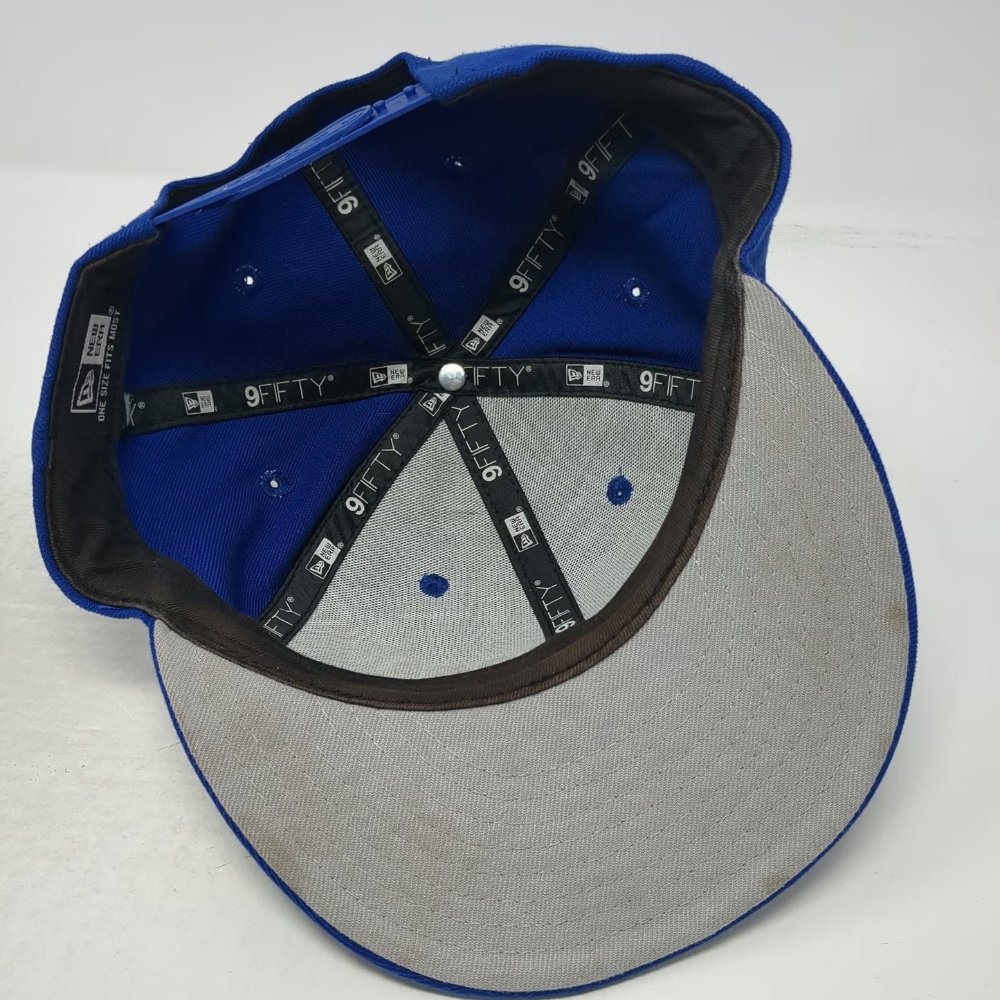 Denver Broncos NFL New Era Snapback Blue One Size Hat 9FIFTY Flat Brim Script