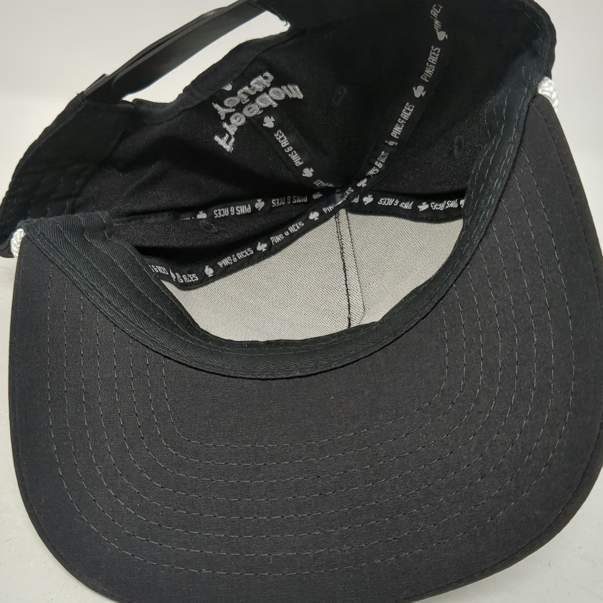 Pins & Aces 5 Panel Black One Size Hat Freedom Youth Rope Snapback Tree Heart