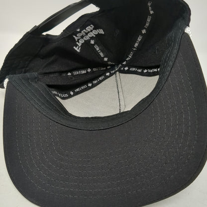 Pins & Aces 5 Panel Black One Size Hat Freedom Youth Rope Snapback Tree Heart