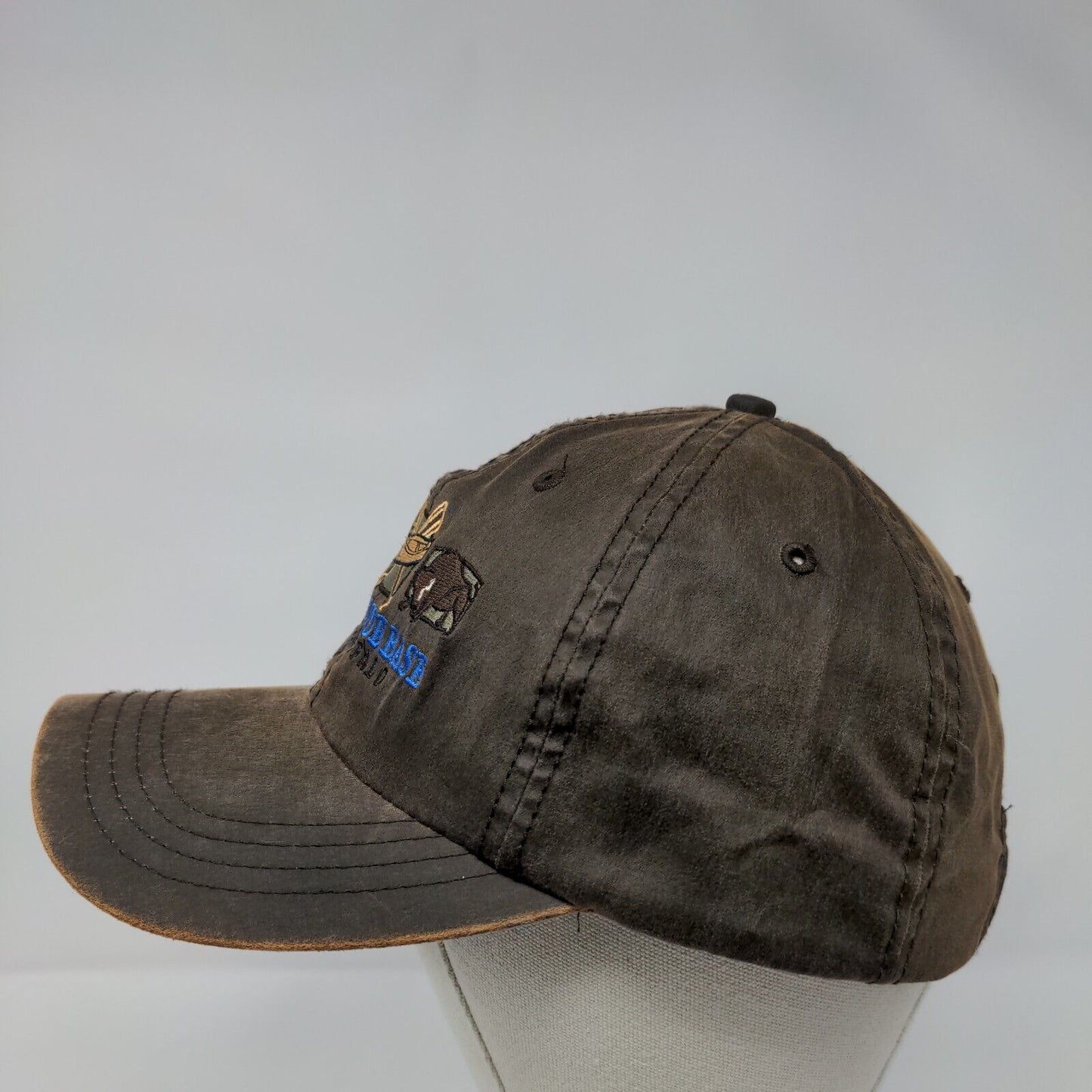 Grimes Canoe Base On The Buffalo Strapback Hat Brown OSFA Embroidered