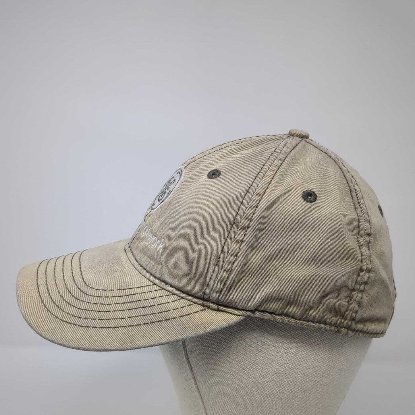 GE Imagination at Work Baseball Cap Brown One Size Adjustable Embroidered Cotton