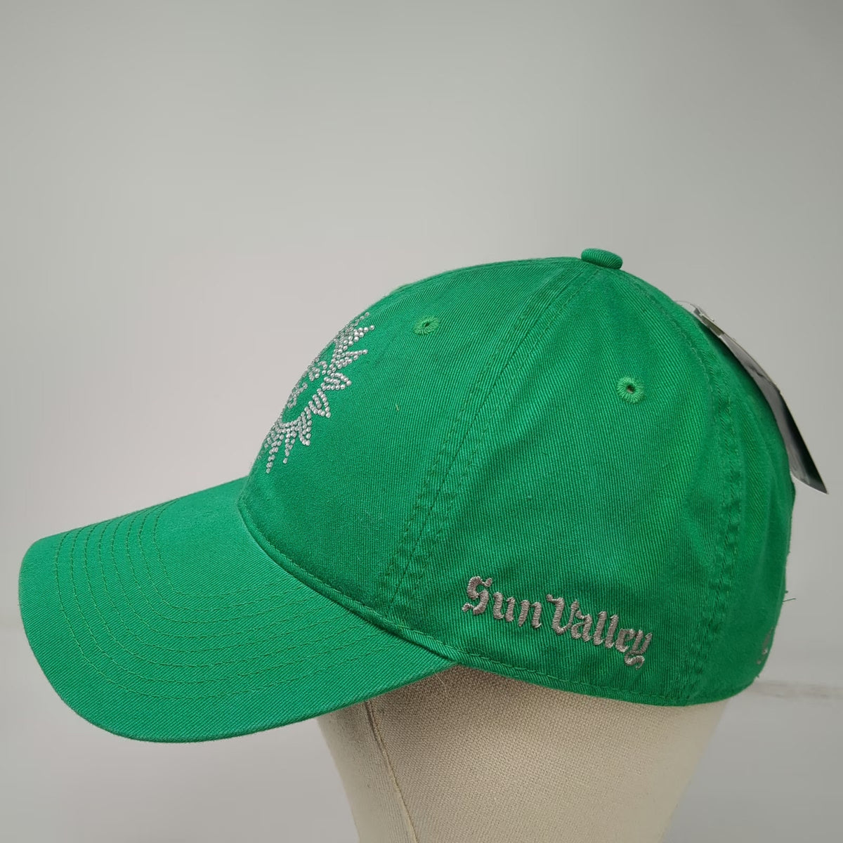 Gear For Sports Baseball Cap Green One Size Rhinestone Sun Valley Graphic Hat