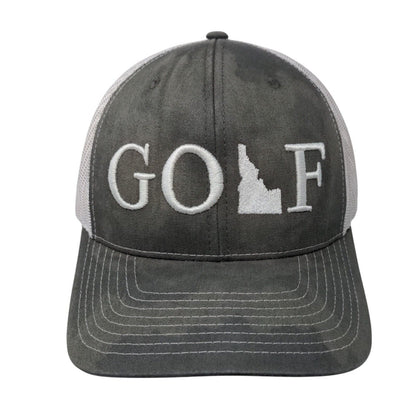 Golf Snapback Trucker Hat Gray One Size Adjustable Mesh Back Richardson