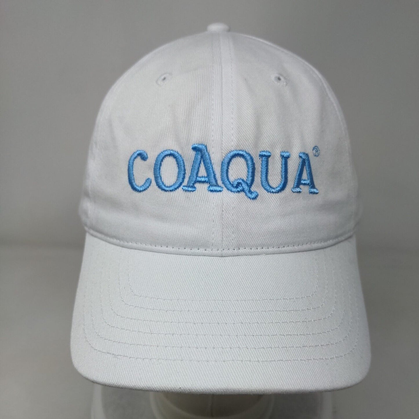 Coaqua Slideback Hat White One Size Adjustable Embroidered Fersten Worldwide