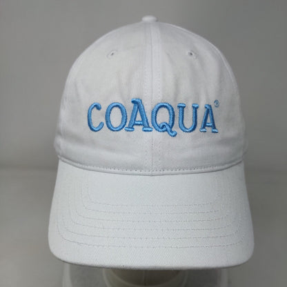 Coaqua Slideback Hat White One Size Adjustable Embroidered Fersten Worldwide
