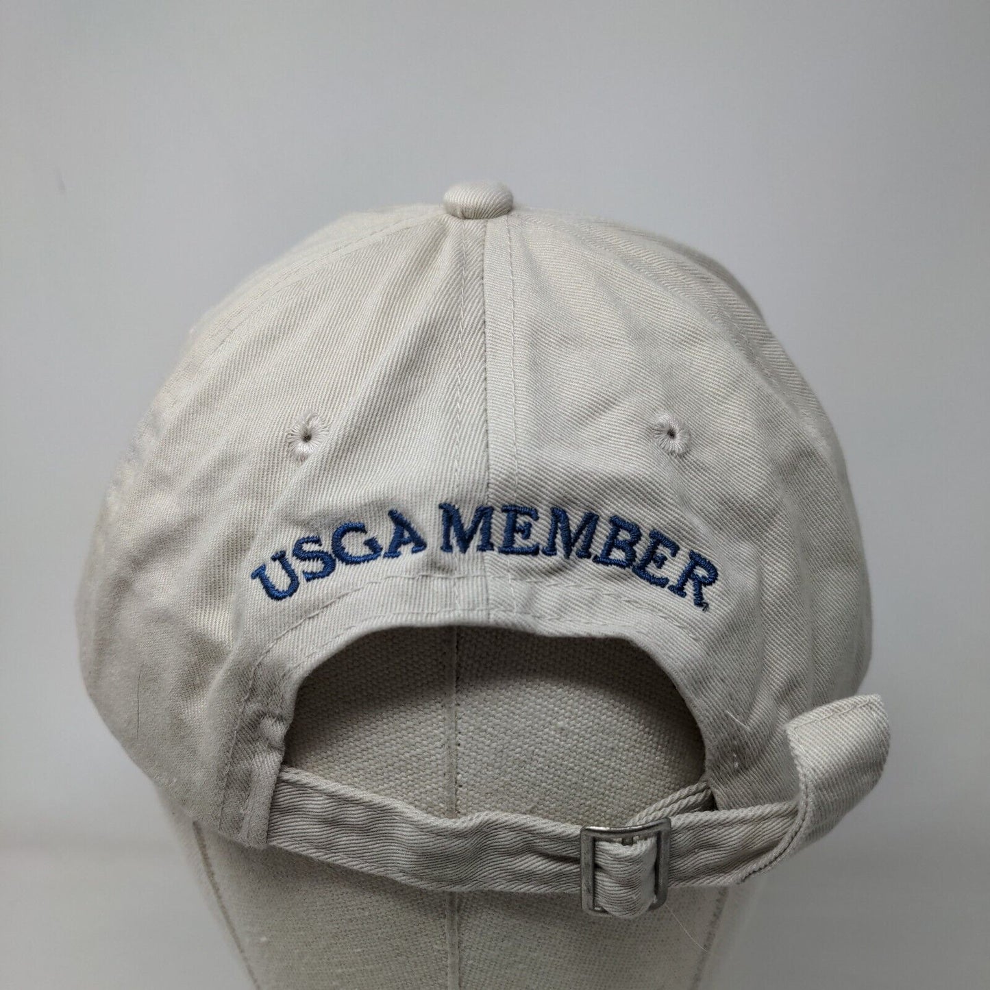 US Open 2006 Winged Foot Slideback Hat Tan One Size Embroidered USGA Member
