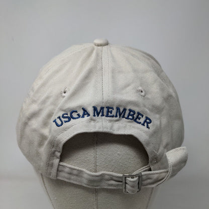 US Open 2006 Winged Foot Slideback Hat Tan One Size Embroidered USGA Member