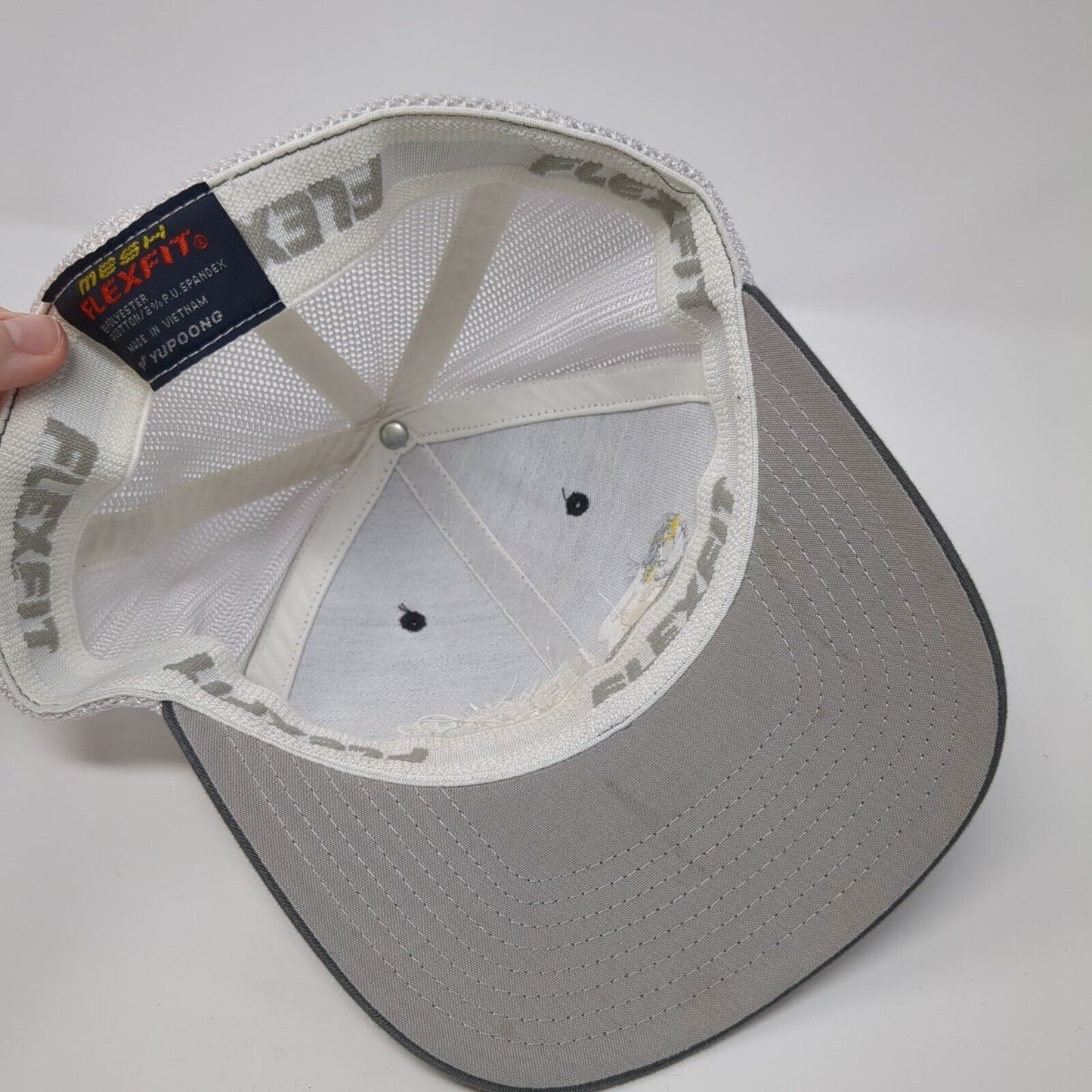 OR O'Neal Flat Rolled Metals Fitted Trucker Hat Gray OS Flexfit Mesh Yupoong
