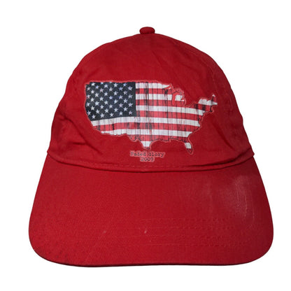 Faded Glory American Flag Slideback Hat Red One Size Adjustable