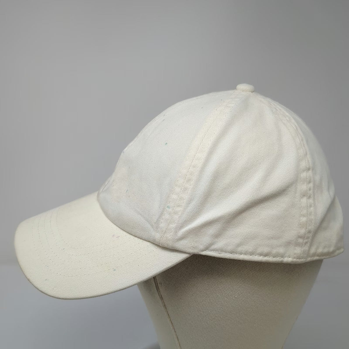 GAP Baseball Cap White One Size Paint Splatter Graphic Adjustable Cotton Hat
