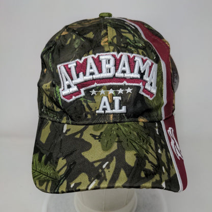 Alabama AL Strapback Hat Camouflage One Size Adjustable Embroidered Patriotic