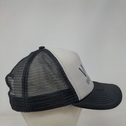 WTF Where's The Food Snapback Trucker Hat Black OSFM Adjustable Mesh Back Decky