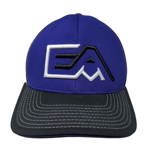 EA Fitted Trucker Hat Multi L/XL Embroidered Mesh Back Colorblock Flex Fit