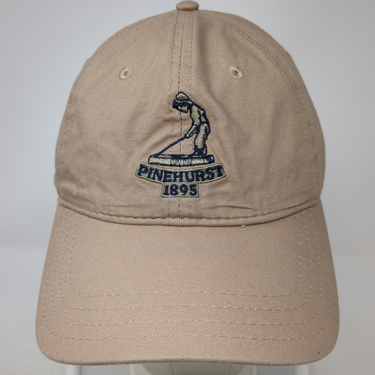 Pukka Baseball Cap Beige One Size Pinehurst 1895 Golfer Logo Strapback Hat