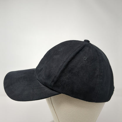 Unbranded Strapback Hat Black One Size Adjustable Vented Holes 6 Panel Blank