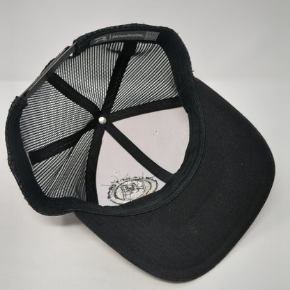 Top Notch Beard Snapback Trucker Hat Black OS Adjustable Mesh Back Richardson