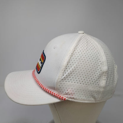 Pukka Trucker Hat White OSFM Braided Rope Snapback Perforated Las Sendas Golf