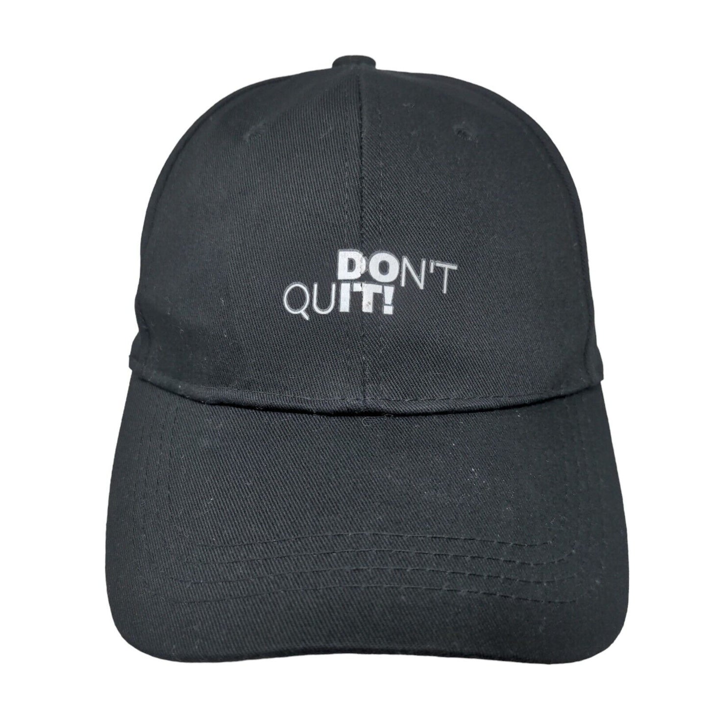 Don't Quit Slideback Hat Black One Size Adjustable Outdoor 6 Panel