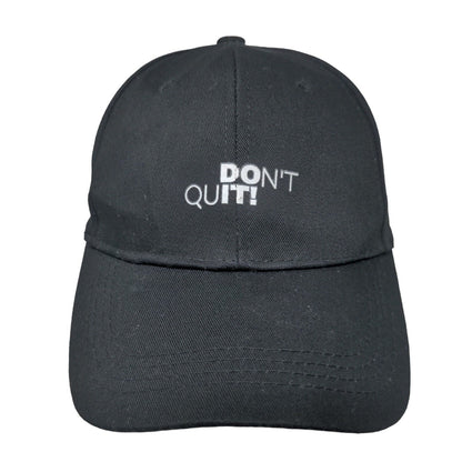 Don't Quit Slideback Hat Black One Size Adjustable Outdoor 6 Panel