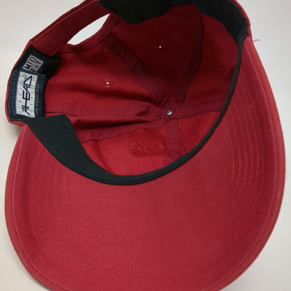 Ahead Baseball Cap Red One Size Turtle 1918 Athletic Embroidered Strapback Hat