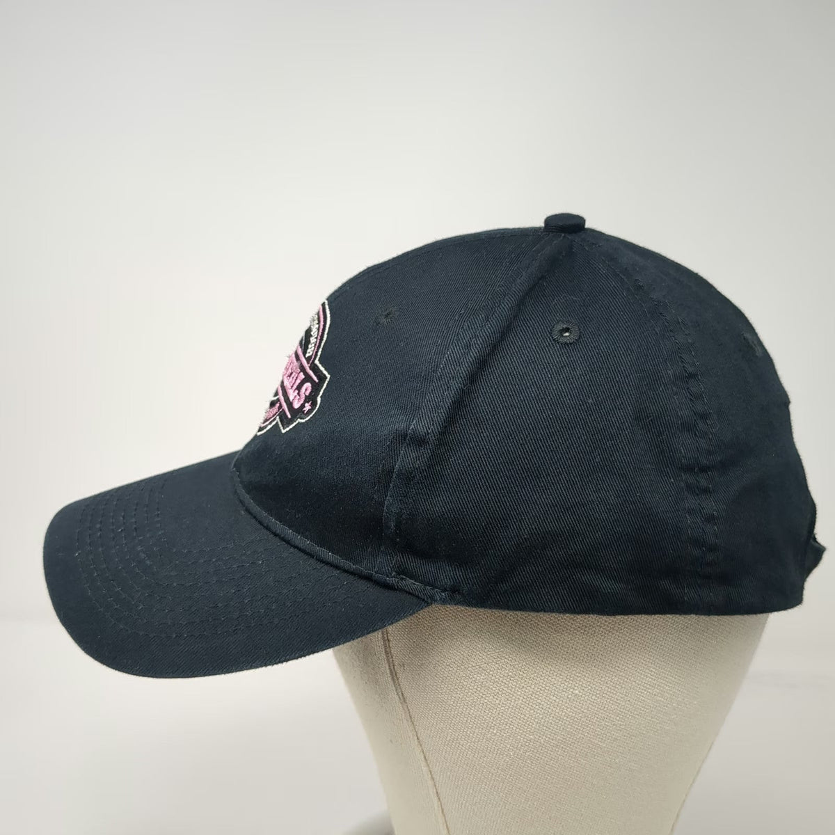 Port & Company Baseball Cap Black One Size Pink Heals Embroidered Logo Hat