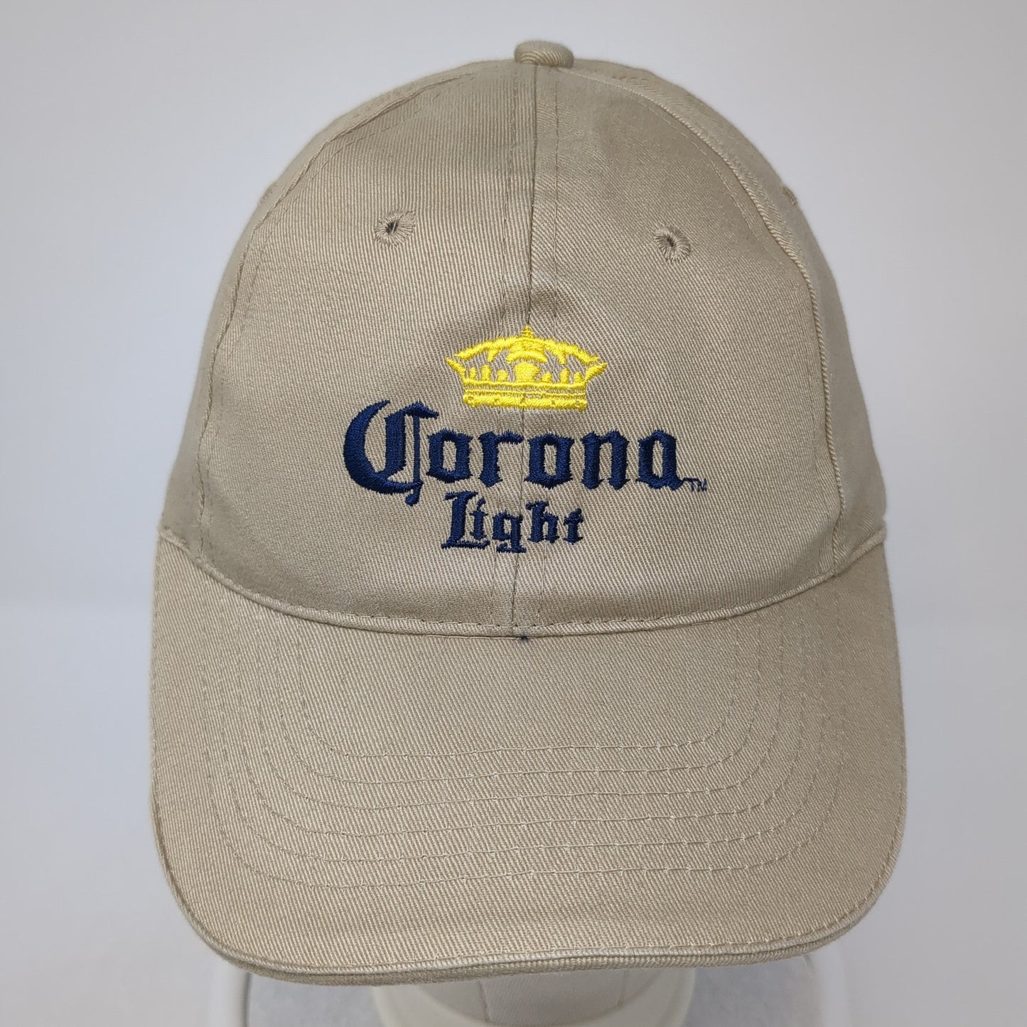 Corona Light Strapback Hat Brown One Size Adjustable Embroidered Acme